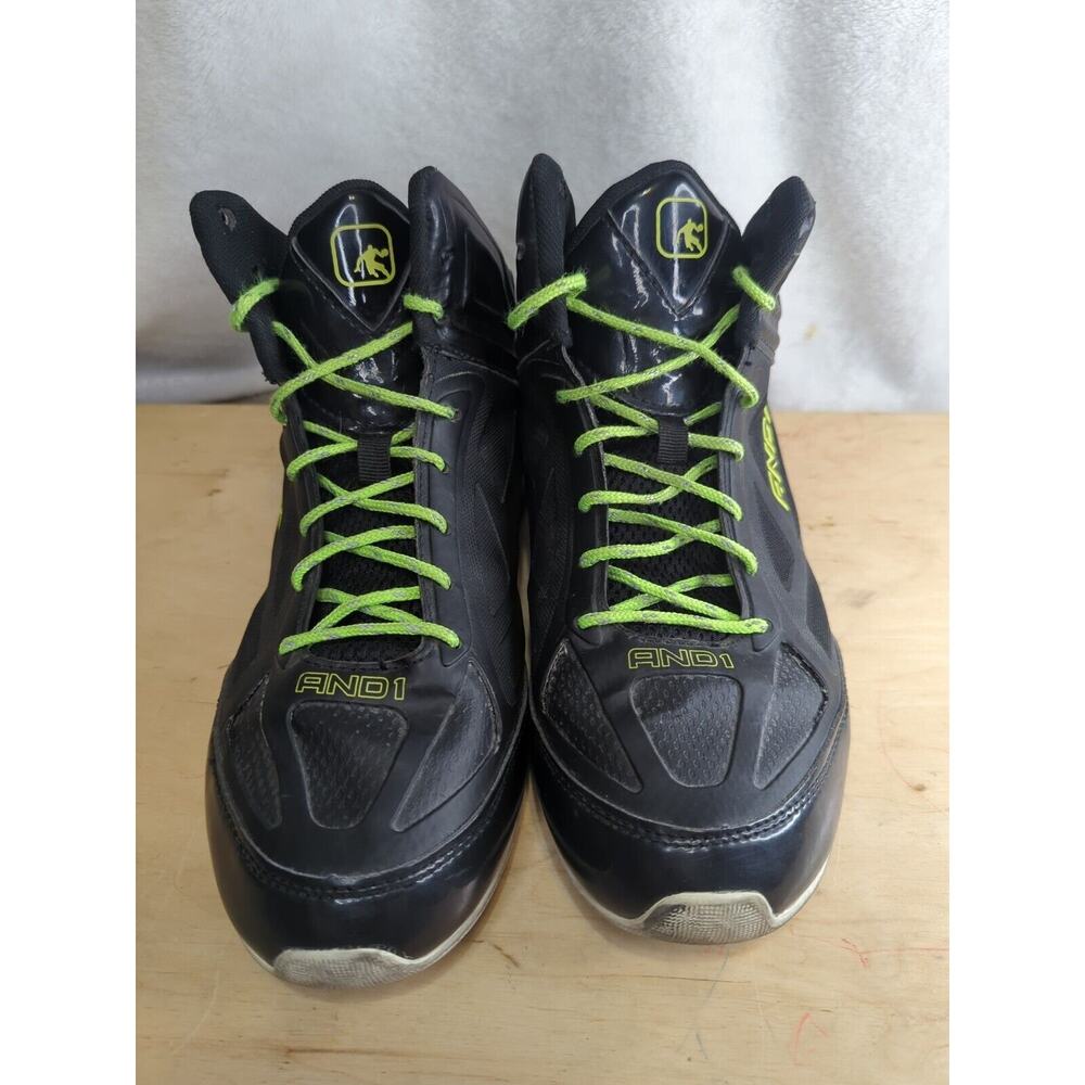 And1 Playoff Black‎ Mid-rise Athletic Shoes Non Marking Lace Up Sneakers Mens 10